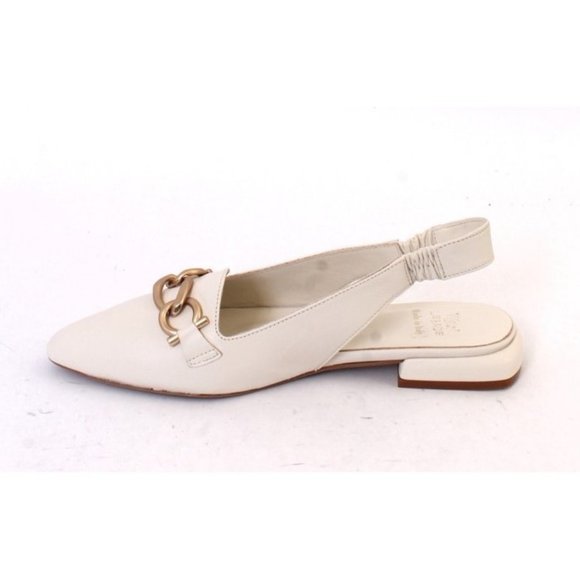 WOz 3020a White Leather Open-Toe Slides Sandals Shoes - Picture 6 of 8